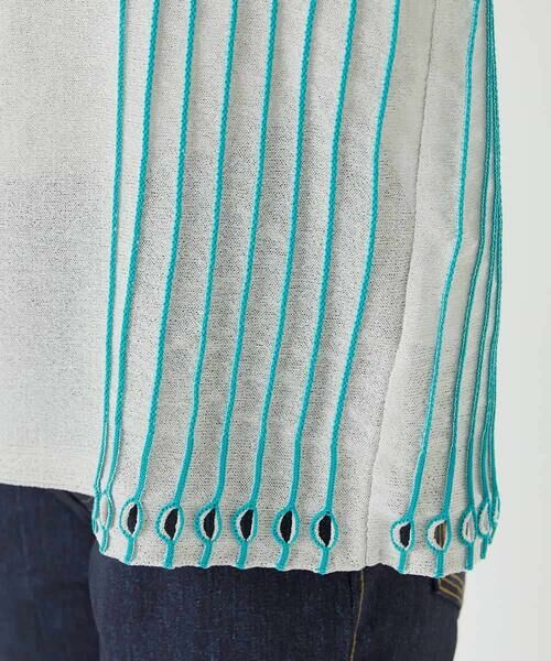 Maison de CINQ / メゾン ドゥ サンク ニット・セーター | 【小さいサイズ/洗える】ペーパーヤーンデザインニットプルオーバー | 詳細9