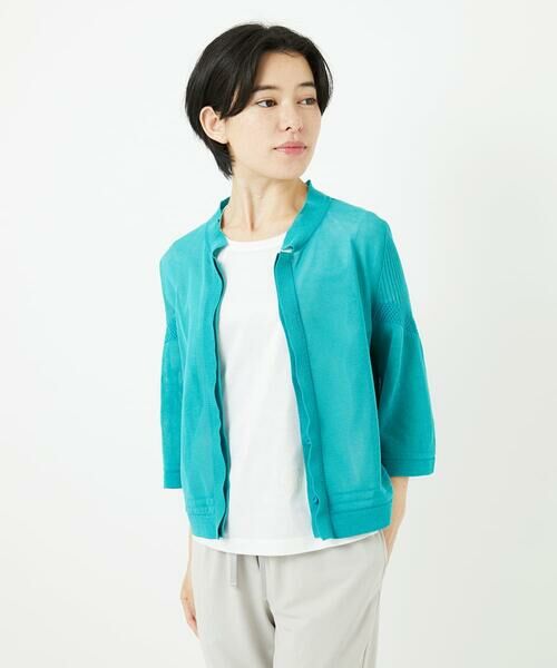 Maison de CINQ / メゾン ドゥ サンク カーディガン・ボレロ | 【小さいサイズ/洗える】ボリュームスリーブニットカーディガン | 詳細1
