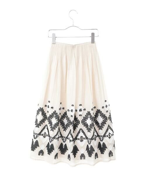 Maison de CINQ / メゾン ドゥ サンク ロング・マキシ丈スカート | 【小さいサイズ】エスニックモチーフシャーリングスカート | 詳細14