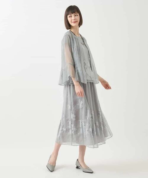 Maison de CINQ / メゾン ドゥ サンク ロング・マキシ丈スカート | 【小さいサイズ】ドットフラワーシャーリングスカート | 詳細12