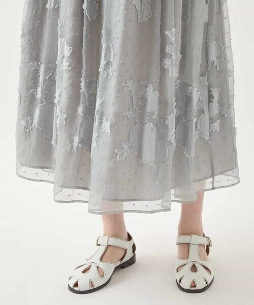 Maison de CINQ / メゾン ドゥ サンク ロング・マキシ丈スカート | 【小さいサイズ】ドットフラワーシャーリングスカート | 詳細6