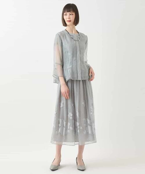 Maison de CINQ / メゾン ドゥ サンク ロング・マキシ丈スカート | 【小さいサイズ】ドットフラワーシャーリングスカート | 詳細8