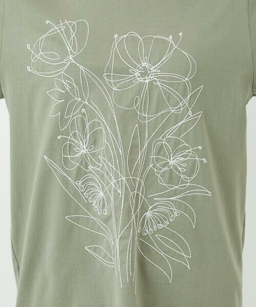 Maison de CINQ / メゾン ドゥ サンク カットソー | 【小さいサイズ】ステッチ刺繍デザインTシャツ | 詳細17