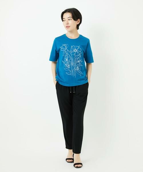 小さいサイズ】ステッチ刺繍デザインTシャツ （カットソー