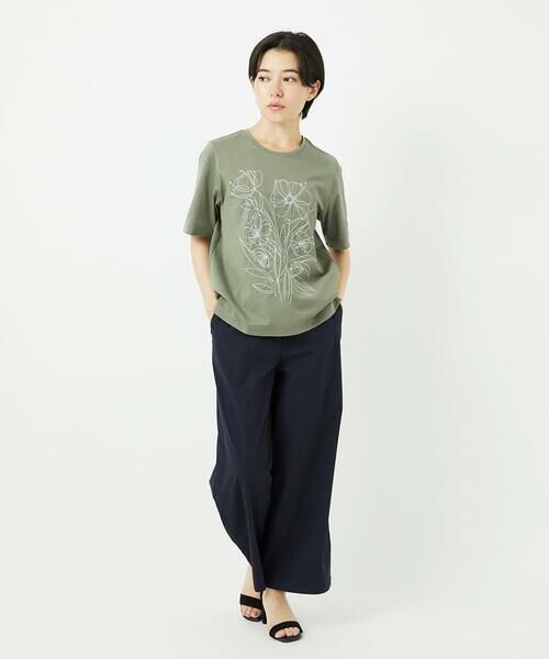 シャトー・ドゥ・ラ・メゾン コットンTシャツ 小さいサイズ】ステッチ刺繍デザインTシャツ （カットソー