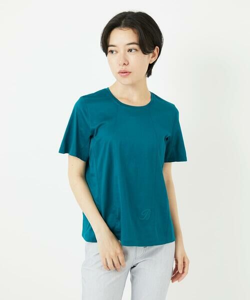 Maison de CINQ / メゾン ドゥ サンク カットソー | 【小さいサイズ】カーブ切り替えコットンカットソー | 詳細1