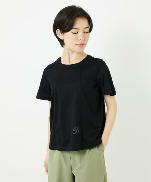 Maison de CINQ / メゾン ドゥ サンク カットソー | 【小さいサイズ】カーブ切り替えコットンカットソー | 詳細4