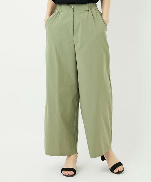 Maison de CINQ / メゾン ドゥ サンク その他パンツ | 【小さいサイズ/撥水】ストレッチタフタデザインワイドパンツ | 詳細2