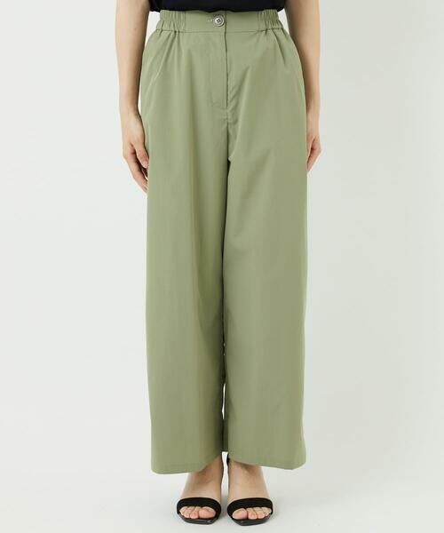 Maison de CINQ / メゾン ドゥ サンク その他パンツ | 【小さいサイズ/撥水】ストレッチタフタデザインワイドパンツ | 詳細3