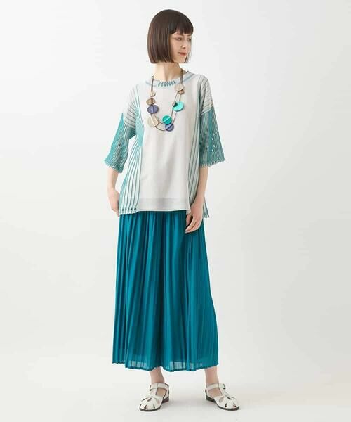 Maison de CINQ / メゾン ドゥ サンク その他パンツ | 【小さいサイズ/接触冷感/セットアップ対応】ランダムプリーツワイドパンツ | 詳細1