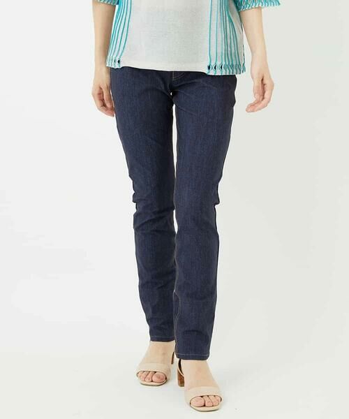 Maison de CINQ / メゾン ドゥ サンク チノ・ワークパンツ | 【小さいサイズ】デニムプリントストレッチプルオンパンツ | 詳細1