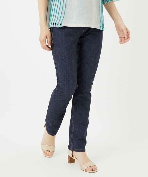 Maison de CINQ / メゾン ドゥ サンク チノ・ワークパンツ | 【小さいサイズ】デニムプリントストレッチプルオンパンツ | 詳細2