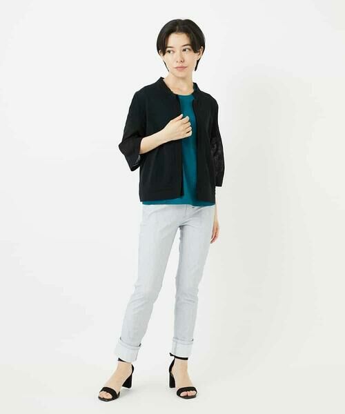 Maison de CINQ / メゾン ドゥ サンク チノ・ワークパンツ | 【小さいサイズ】デニムプリントストレッチプルオンパンツ | 詳細21