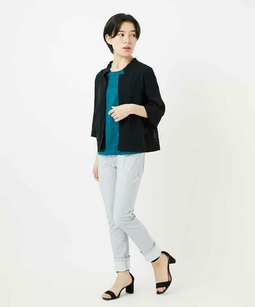 Maison de CINQ / メゾン ドゥ サンク チノ・ワークパンツ | 【小さいサイズ】デニムプリントストレッチプルオンパンツ | 詳細22