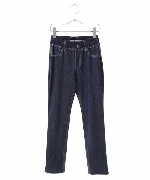 Maison de CINQ / メゾン ドゥ サンク チノ・ワークパンツ | 【小さいサイズ】デニムプリントストレッチプルオンパンツ | 詳細23