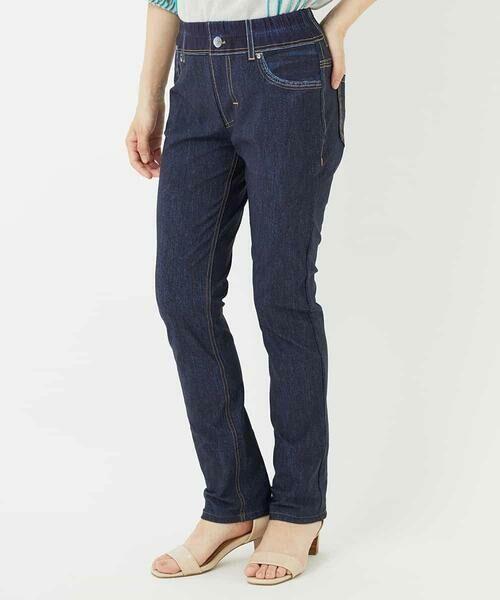 Maison de CINQ / メゾン ドゥ サンク チノ・ワークパンツ | 【小さいサイズ】デニムプリントストレッチプルオンパンツ | 詳細3