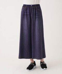 Maison de CINQ / メゾン ドゥ サンク その他パンツ | 【小さいサイズ/洗濯機で洗える】デニムプリントストレッチガウチョパンツ