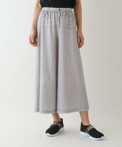 Maison de CINQ / メゾン ドゥ サンク その他パンツ | 【小さいサイズ/洗濯機で洗える】デニムプリントストレッチガウチョパンツ