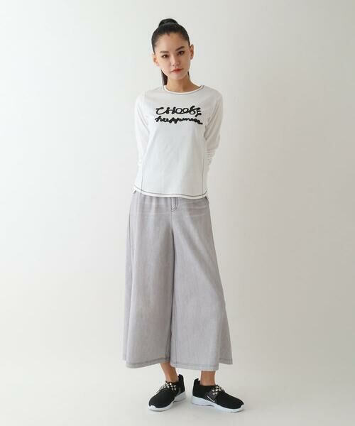 Maison de CINQ / メゾン ドゥ サンク その他パンツ | 【小さいサイズ/洗濯機で洗える】デニムプリントストレッチガウチョパンツ | 詳細10