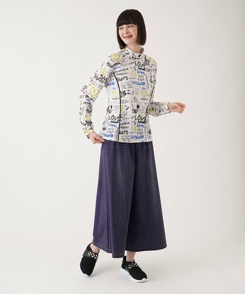 Maison de CINQ / メゾン ドゥ サンク その他パンツ | 【小さいサイズ/洗濯機で洗える】デニムプリントストレッチガウチョパンツ | 詳細13