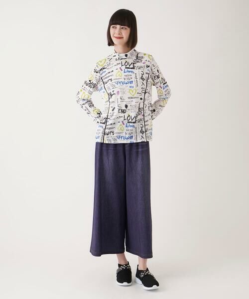 Maison de CINQ / メゾン ドゥ サンク その他パンツ | 【小さいサイズ/洗濯機で洗える】デニムプリントストレッチガウチョパンツ | 詳細14