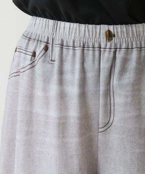 Maison de CINQ / メゾン ドゥ サンク その他パンツ | 【小さいサイズ/洗濯機で洗える】デニムプリントストレッチガウチョパンツ | 詳細4