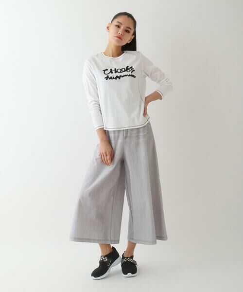 Maison de CINQ / メゾン ドゥ サンク その他パンツ | 【小さいサイズ/洗濯機で洗える】デニムプリントストレッチガウチョパンツ | 詳細8