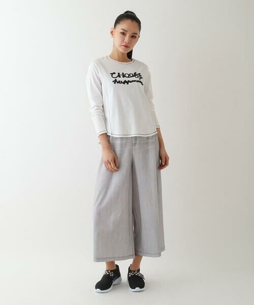 Maison de CINQ / メゾン ドゥ サンク その他パンツ | 【小さいサイズ/洗濯機で洗える】デニムプリントストレッチガウチョパンツ | 詳細9