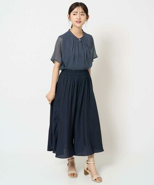 Maison de CINQ / メゾン ドゥ サンク シャツ・ブラウス | 【小さいサイズ】スクエアドット柄フレアスリーブブラウス/洗える/セットアップ対応 | 詳細19