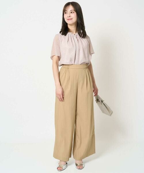 Maison de CINQ / メゾン ドゥ サンク シャツ・ブラウス | 【小さいサイズ】スクエアドット柄フレアスリーブブラウス/洗える/セットアップ対応 | 詳細21