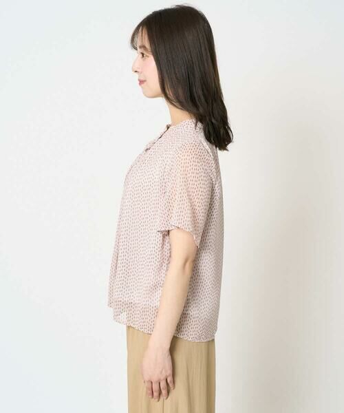 Maison de CINQ / メゾン ドゥ サンク シャツ・ブラウス | 【小さいサイズ】スクエアドット柄フレアスリーブブラウス/洗える/セットアップ対応 | 詳細4
