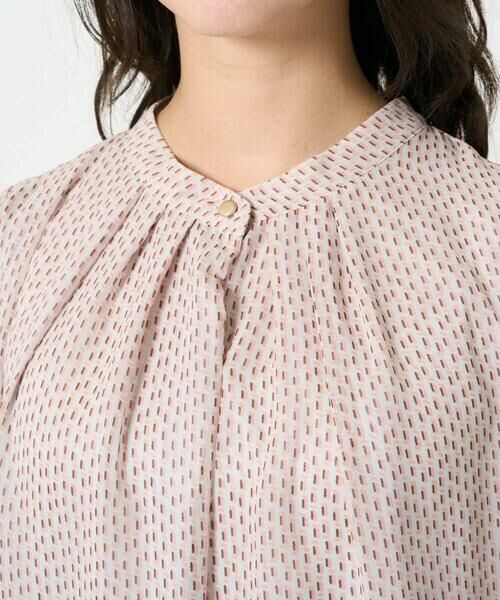 Maison de CINQ / メゾン ドゥ サンク シャツ・ブラウス | 【小さいサイズ】スクエアドット柄フレアスリーブブラウス/洗える/セットアップ対応 | 詳細6