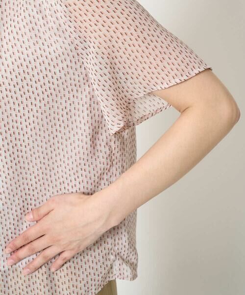 Maison de CINQ / メゾン ドゥ サンク シャツ・ブラウス | 【小さいサイズ】スクエアドット柄フレアスリーブブラウス/洗える/セットアップ対応 | 詳細7