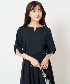 Maison de CINQ / メゾン ドゥ サンク シャツ・ブラウス | 【小さいサイズ】キーネックデザインブラウス/撥水/UVカット/洗える/セットアップ対応