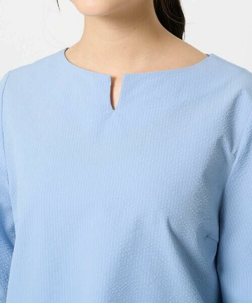 Maison de CINQ / メゾン ドゥ サンク シャツ・ブラウス | 【小さいサイズ】キーネックデザインブラウス/撥水/UVカット/洗える/セットアップ対応 | 詳細9