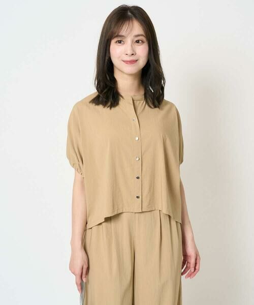 Maison de CINQ / メゾン ドゥ サンク シャツ・ブラウス | 【小さいサイズ】スキッパーデザインブラウス/UVカット/接触冷感/洗える/セットアップ対応 | 詳細1