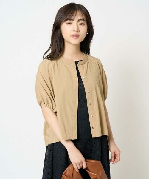 Maison de CINQ / メゾン ドゥ サンク シャツ・ブラウス | 【小さいサイズ】スキッパーデザインブラウス/UVカット/接触冷感/洗える/セットアップ対応 | 詳細3