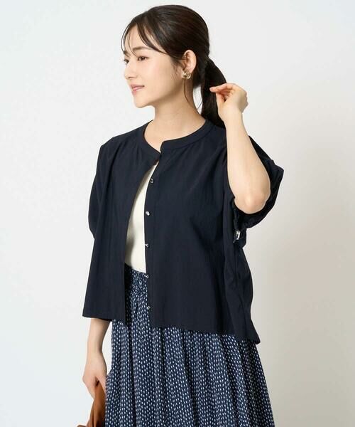 Maison de CINQ / メゾン ドゥ サンク シャツ・ブラウス | 【小さいサイズ】スキッパーデザインブラウス/UVカット/接触冷感/洗える/セットアップ対応 | 詳細5