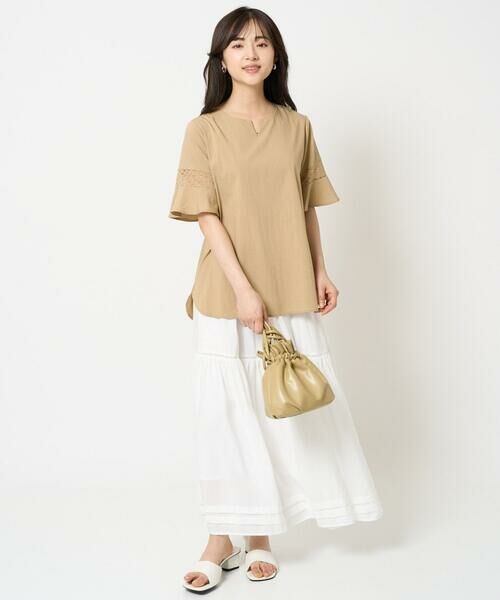 Maison de CINQ / メゾン ドゥ サンク シャツ・ブラウス | 【小さいサイズ】フレアースリーブブラウス/UVカット/接触冷感/洗える/セットアップ対応 | 詳細20