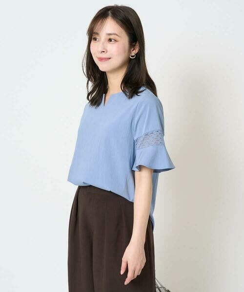 Maison de CINQ / メゾン ドゥ サンク シャツ・ブラウス | 【小さいサイズ】フレアースリーブブラウス/UVカット/接触冷感/洗える/セットアップ対応 | 詳細4