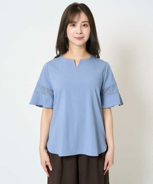 Maison de CINQ / メゾン ドゥ サンク シャツ・ブラウス | 【小さいサイズ】フレアースリーブブラウス/UVカット/接触冷感/洗える/セットアップ対応 | 詳細5