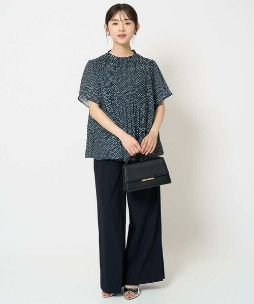 Maison de CINQ / メゾン ドゥ サンク シャツ・ブラウス | 【小さいサイズ】ランダムドット柄プリーツブラウス/洗える | 詳細16