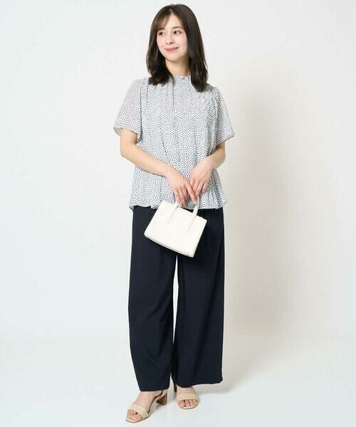 Maison de CINQ / メゾン ドゥ サンク シャツ・ブラウス | 【小さいサイズ】ランダムドット柄プリーツブラウス/洗える | 詳細18