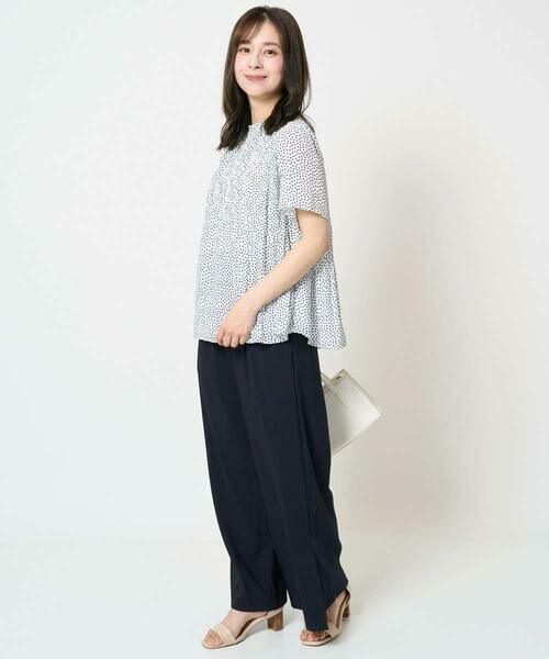 Maison de CINQ / メゾン ドゥ サンク シャツ・ブラウス | 【小さいサイズ】ランダムドット柄プリーツブラウス/洗える | 詳細2