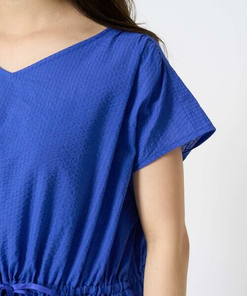 Maison de CINQ / メゾン ドゥ サンク ロング・マキシ丈ワンピース | 【小さいサイズ】Vネックフレンチスリーブワンピース/洗える | 詳細10