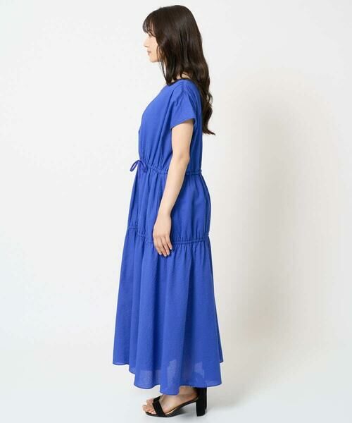 Maison de CINQ / メゾン ドゥ サンク ロング・マキシ丈ワンピース | 【小さいサイズ】Vネックフレンチスリーブワンピース/洗える | 詳細6