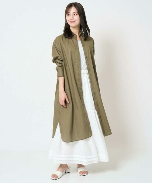 Maison de CINQ / メゾン ドゥ サンク シャツ・ブラウス | 【小さいサイズ】コットンリネンロングシャツワンピース/洗える | 詳細18