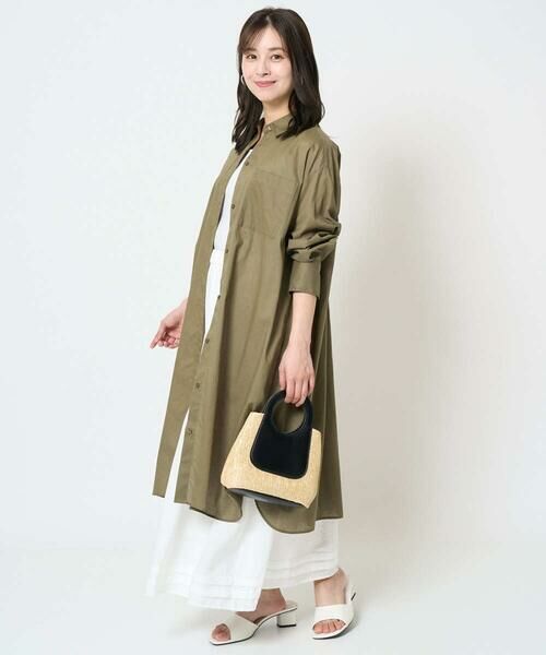 Maison de CINQ / メゾン ドゥ サンク シャツ・ブラウス | 【小さいサイズ】コットンリネンロングシャツワンピース/洗える | 詳細20
