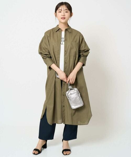 Maison de CINQ / メゾン ドゥ サンク シャツ・ブラウス | 【小さいサイズ】コットンリネンロングシャツワンピース/洗える | 詳細21
