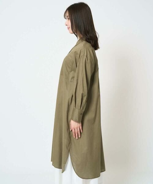 Maison de CINQ / メゾン ドゥ サンク シャツ・ブラウス | 【小さいサイズ】コットンリネンロングシャツワンピース/洗える | 詳細6